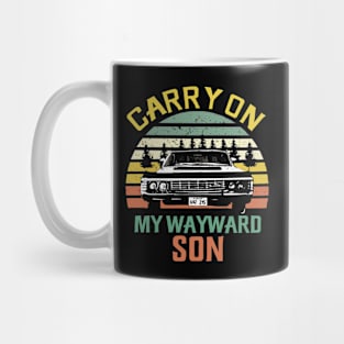 Carry on My Wayward Son Shirts Supernatural Mug